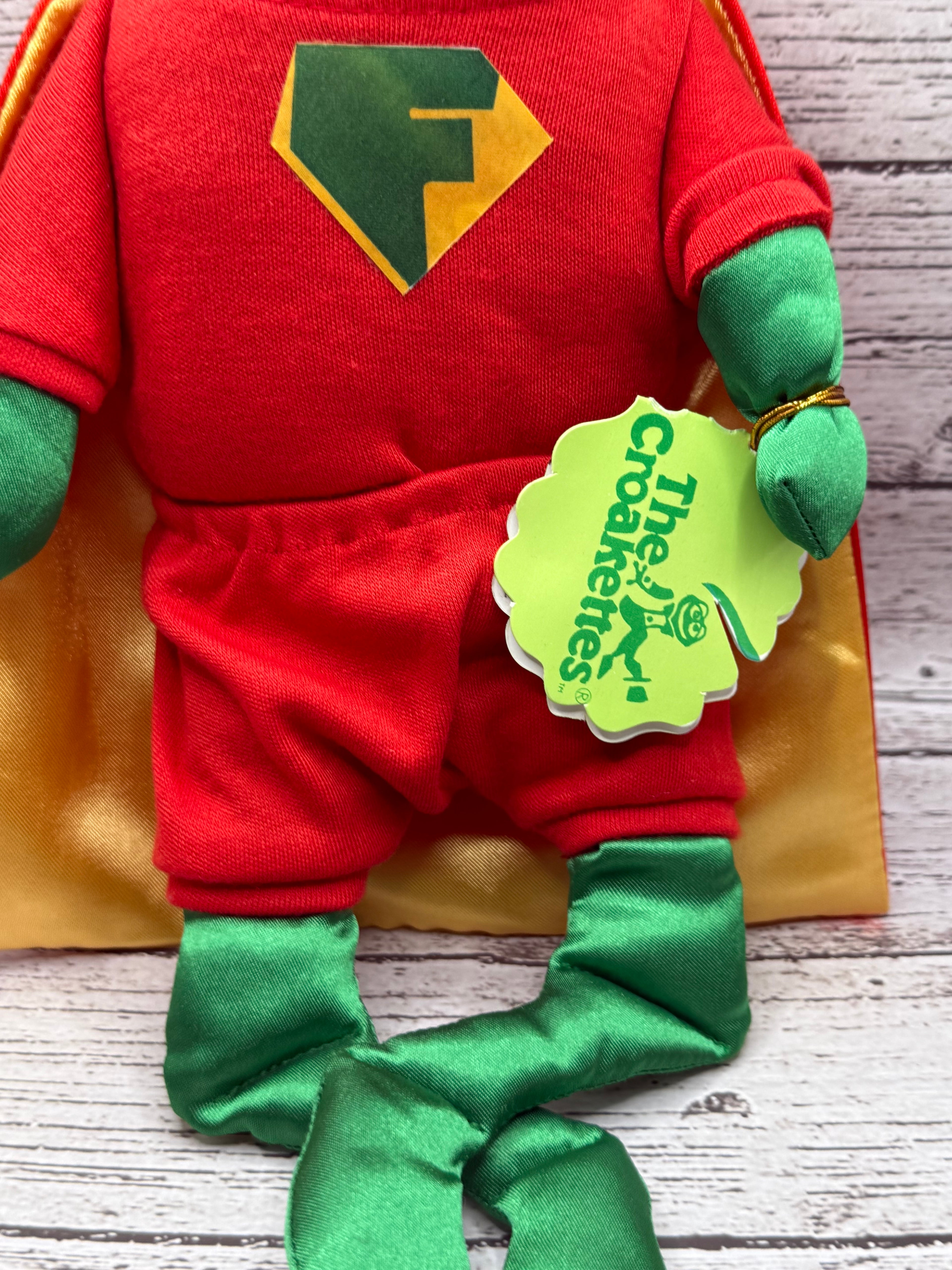 Superhero Frogman Croakette Frog Plush