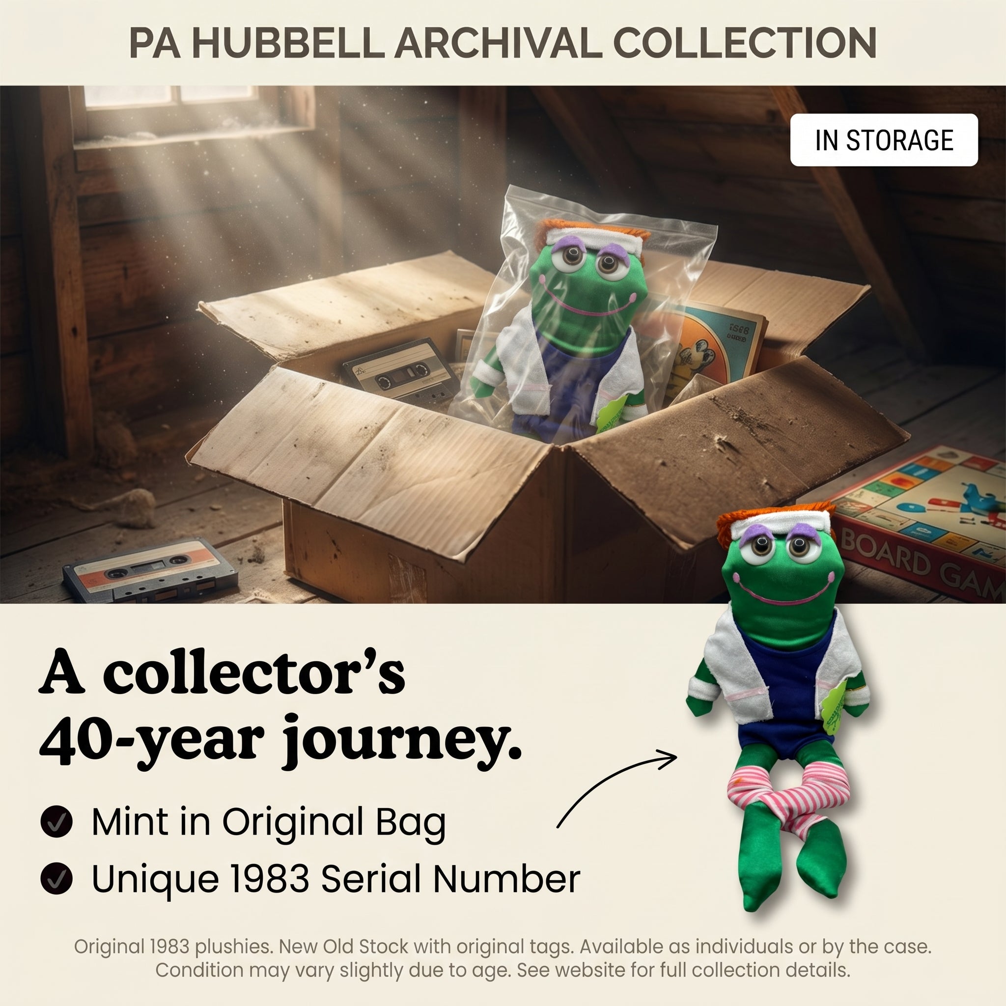 Jane Ponda Croakette Frog Plush