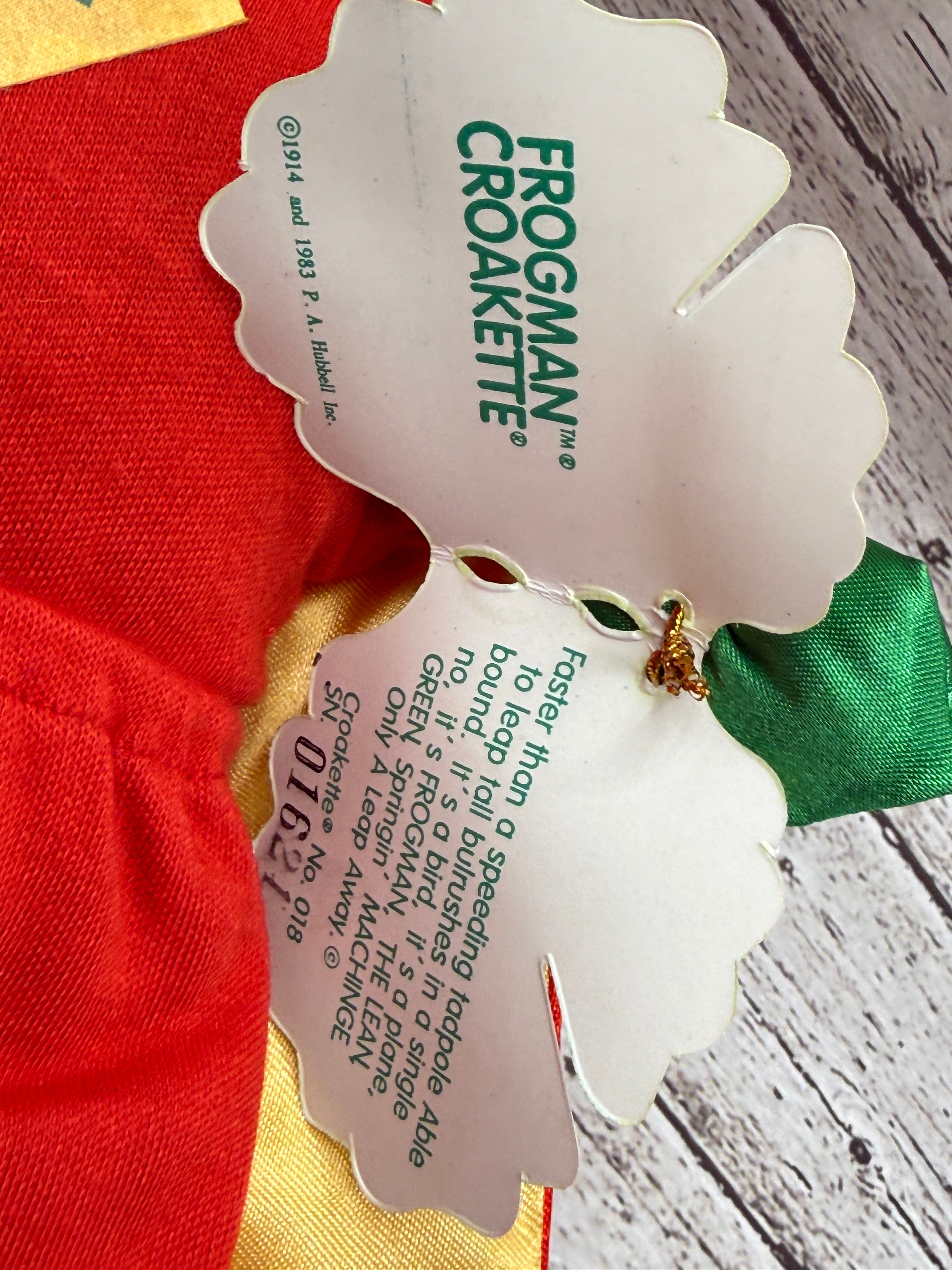 Superhero Frogman Croakette Frog Plush