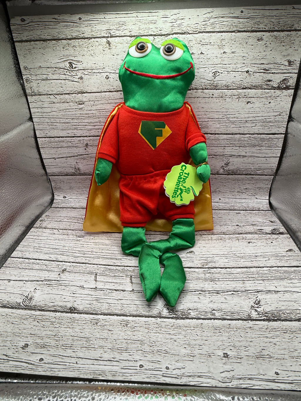 Superhero Frogman Croakette Frog Plush