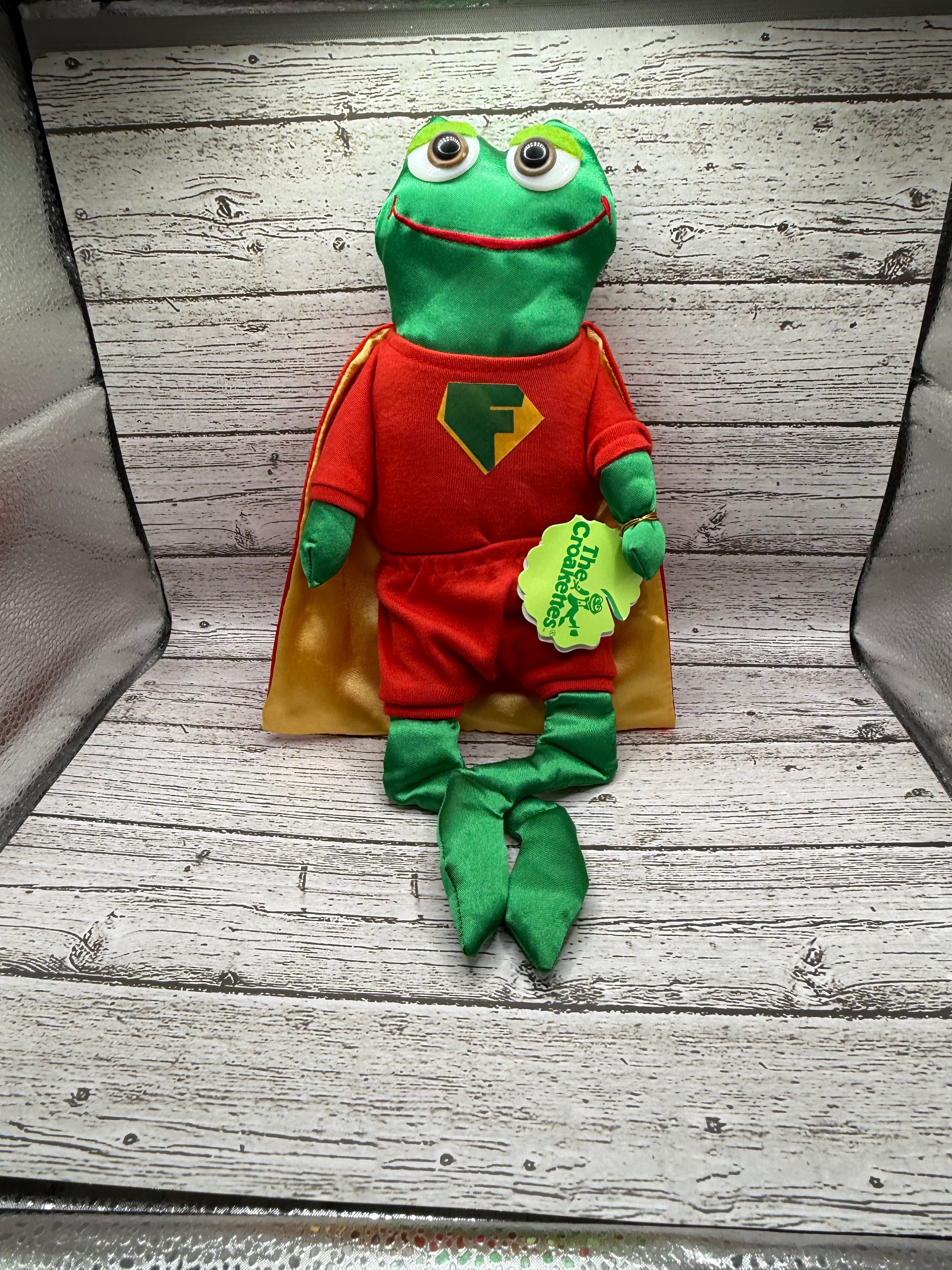 Superhero Frogman Croakette Frog Plush